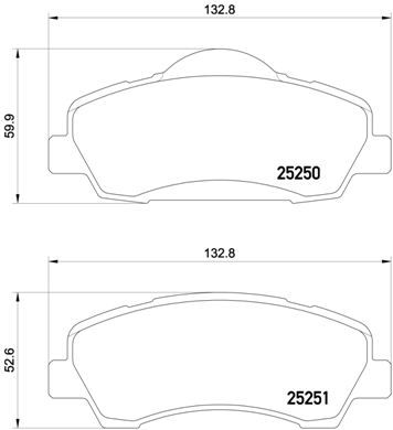 Set placute frana,frana disc P 61 113 BREMBO