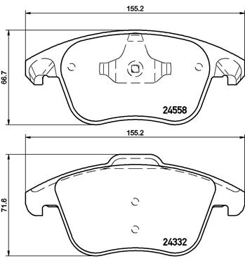 Set placute frana,frana disc P 61 117 BREMBO