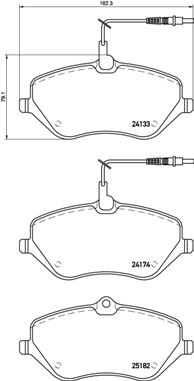 Set placute frana,frana disc P 61 119 BREMBO