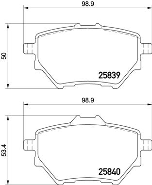 Set placute frana,frana disc P 61 122 BREMBO