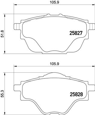 Set placute frana,frana disc P 61 124 BREMBO