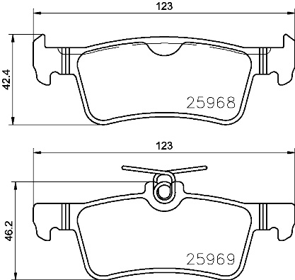 Set placute frana,frana disc P 61 126 BREMBO