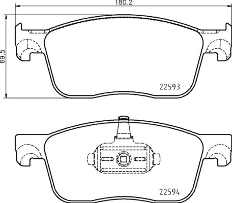 Set placute frana,frana disc P 61 134 BREMBO