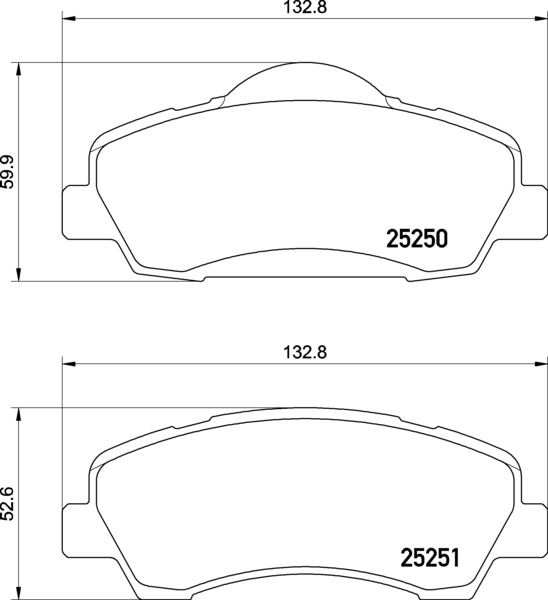 Set placute frana,frana disc P 61 138 BREMBO