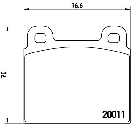 set placute frana,frana disc P 65 001 BREMBO