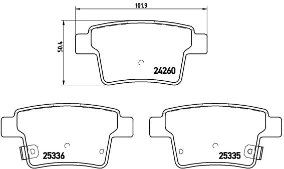 set placute frana,frana disc P 66 002 BREMBO