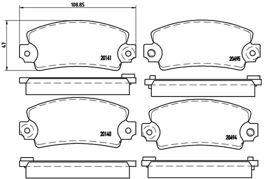set placute frana,frana disc P 68 001 BREMBO