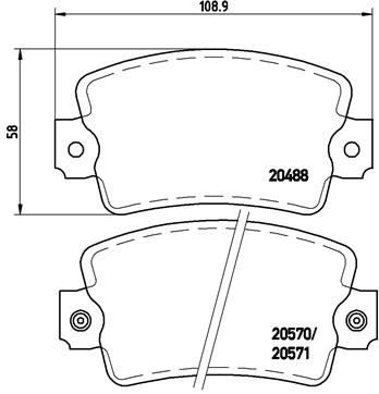 set placute frana,frana disc P 68 007 BREMBO