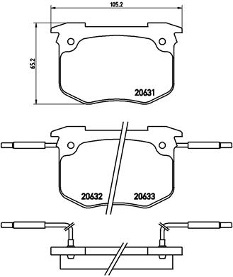 set placute frana,frana disc P 68 011 BREMBO