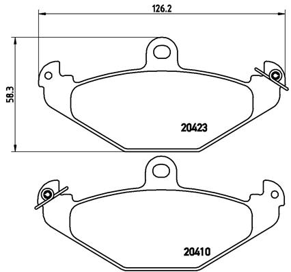 set placute frana,frana disc P 68 017 BREMBO
