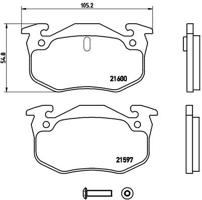set placute frana,frana disc P 68 018 BREMBO