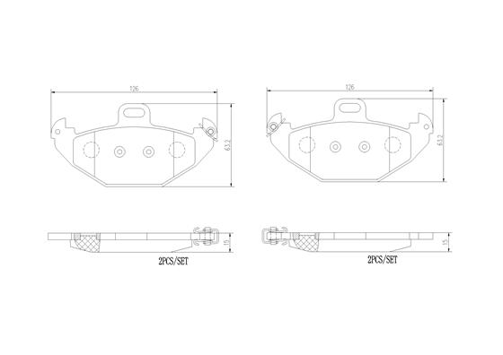 set placute frana,frana disc P 68 021 BREMBO