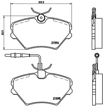 set placute frana,frana disc P 68 022 BREMBO