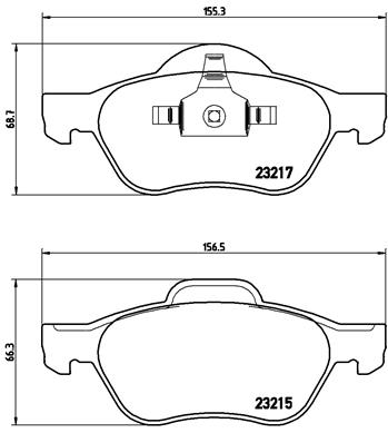 Set placute frana,frana disc P 68 029 BREMBO