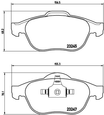 Set placute frana,frana disc P 68 030 BREMBO