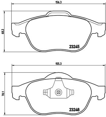 Set placute frana,frana disc P 68 032 BREMBO