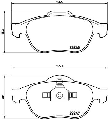 Set placute frana,frana disc P 68 040 BREMBO