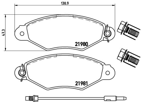 Set placute frana,frana disc P 68 042 BREMBO