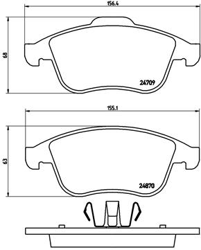 Set placute frana,frana disc P 68 045 BREMBO