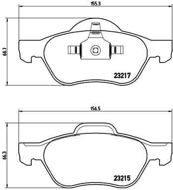 Set placute frana,frana disc P 68 048 BREMBO