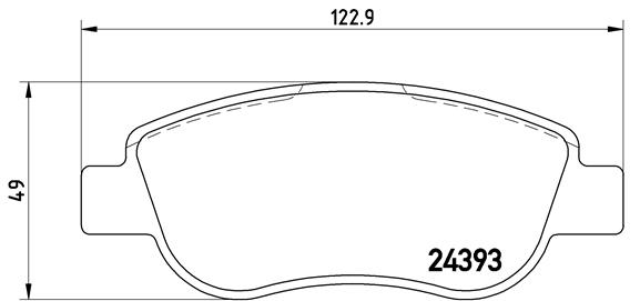 set placute frana,frana disc P 68 049 BREMBO