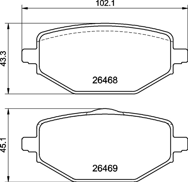 Set placute frana,frana disc P 68 076 BREMBO