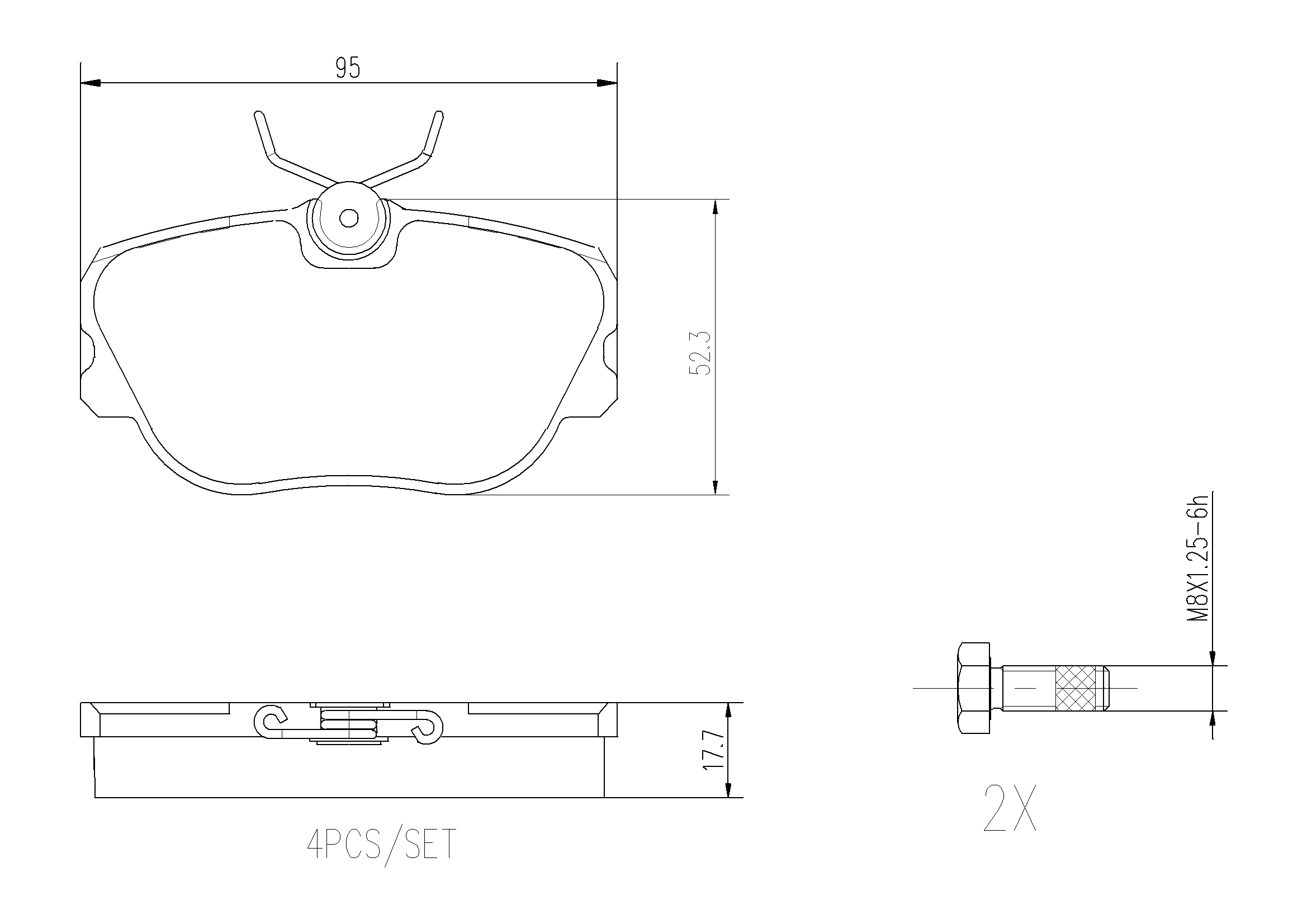 set placute frana,frana disc P 71 004 BREMBO