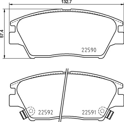 Set placute frana,frana disc P 77 001 BREMBO