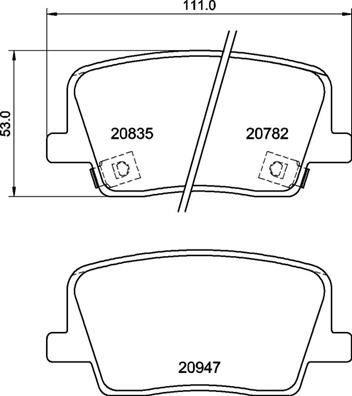 Set placute frana,frana disc P 77 003 BREMBO