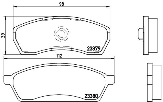 set placute frana,frana disc P 78 008 BREMBO