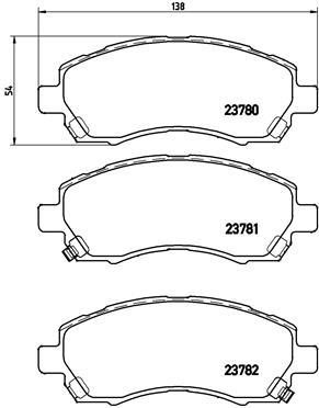 set placute frana,frana disc P 78 009 BREMBO