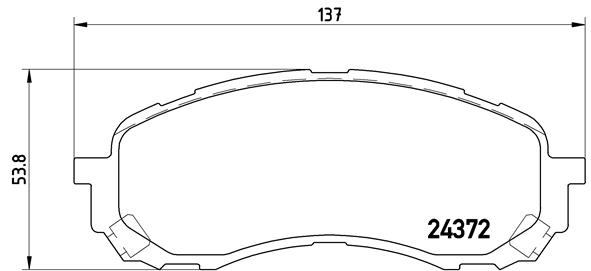 set placute frana,frana disc P 78 015 BREMBO