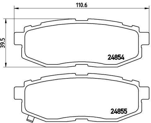 set placute frana,frana disc P 78 018 BREMBO