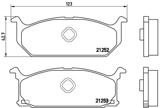 set placute frana,frana disc P 79 003 BREMBO