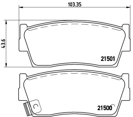 Set placute frana,frana disc P 79 006 BREMBO