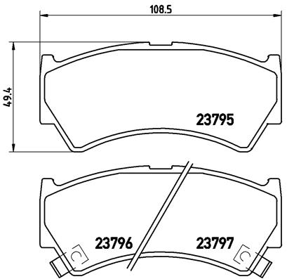 set placute frana,frana disc P 79 013 BREMBO