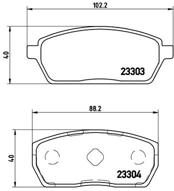 set placute frana,frana disc P 79 017 BREMBO