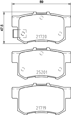 Set placute frana,frana disc P 79 027 BREMBO