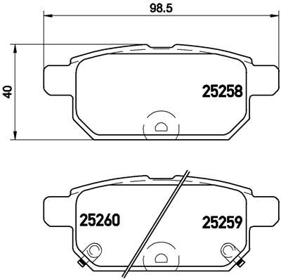 Set placute frana,frana disc P 79 029 BREMBO