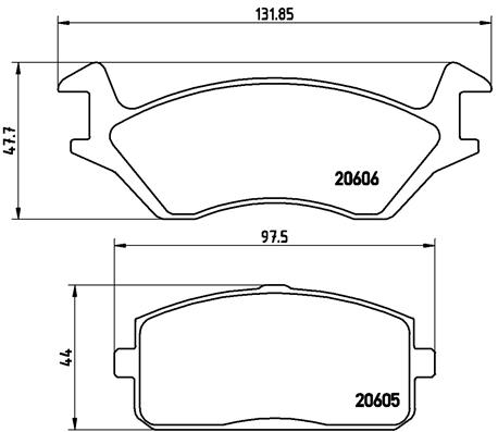 set placute frana,frana disc P 83 004 BREMBO