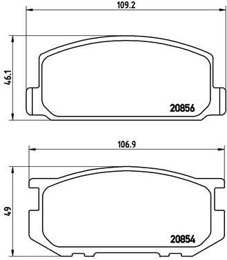 set placute frana,frana disc P 83 005 BREMBO