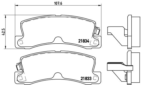 Set placute frana,frana disc P 83 015 BREMBO