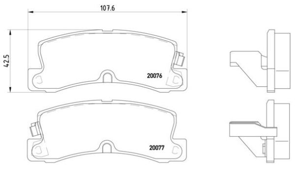 set placute frana,frana disc P 83 017 BREMBO