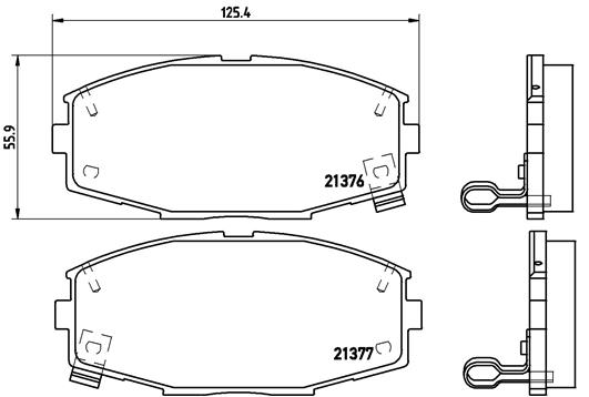 set placute frana,frana disc P 83 020 BREMBO