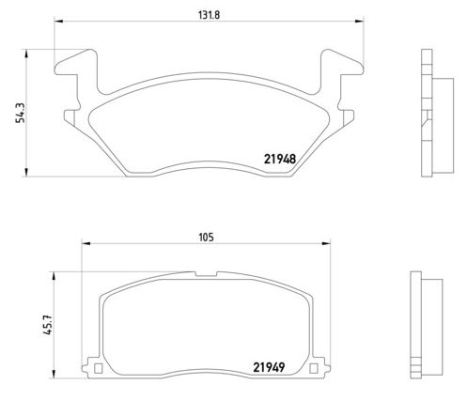 set placute frana,frana disc P 83 022 BREMBO