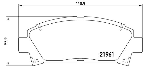 set placute frana,frana disc P 83 028 BREMBO