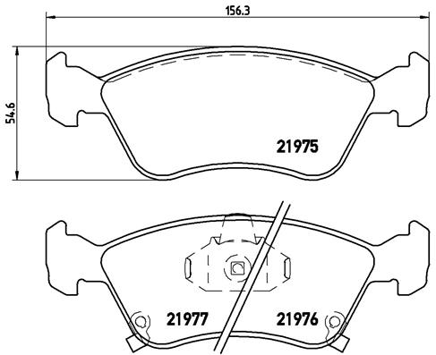 set placute frana,frana disc P 83 041 BREMBO