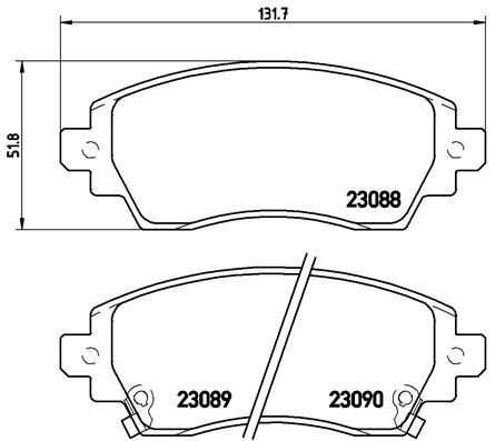 set placute frana,frana disc P 83 042 BREMBO