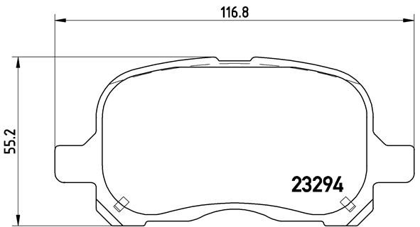 set placute frana,frana disc P 83 044 BREMBO