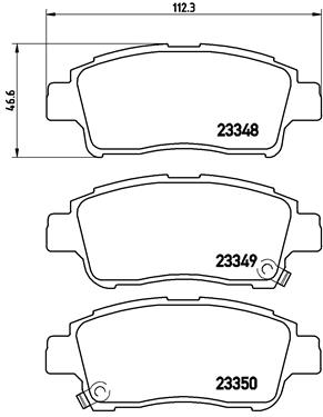 set placute frana,frana disc P 83 050 BREMBO